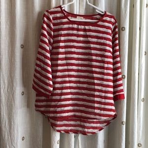 Antigua femme stripped blouse